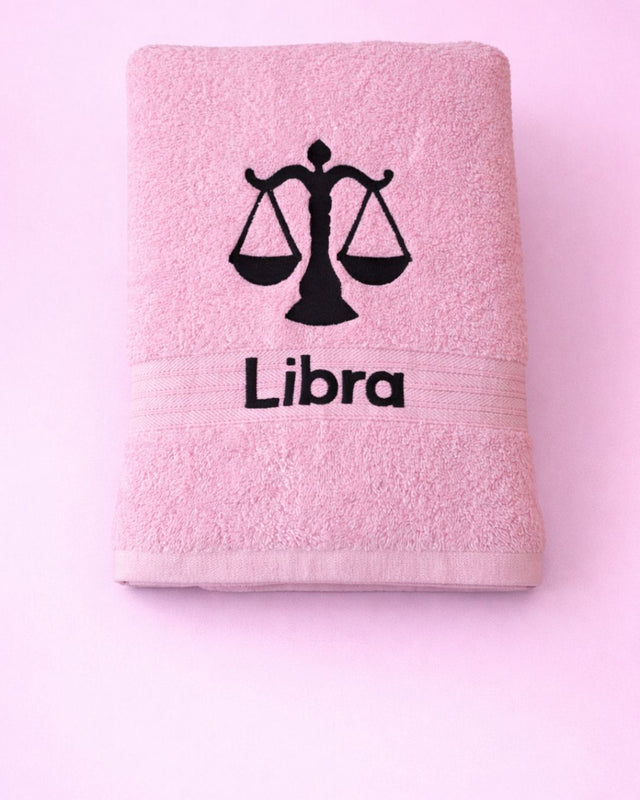 Zodiac Sign Towels, cotton towel with name embroidery