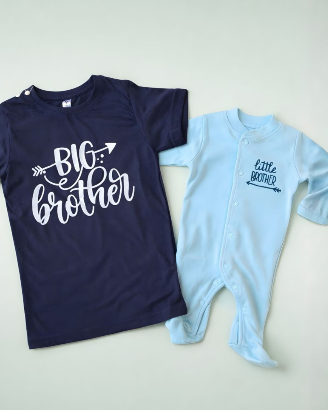 Big Bro Little Bro, blended fabric embroidered T-shirt