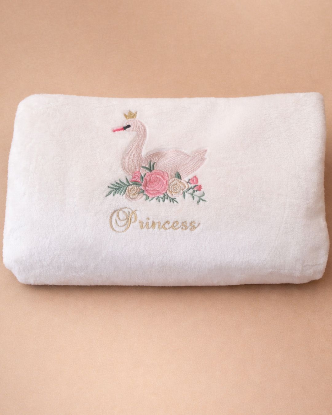 Swan Baby Blanket, baby blanket, another view