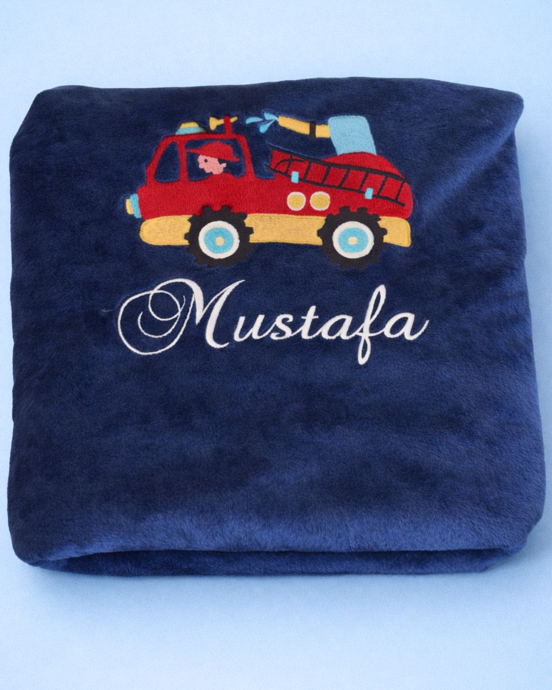 Firetruck Baby Blanket, baby blanket, another view