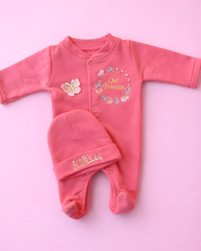 Pearl Winter Bodysuit, baby bodysuit with name embroidery
