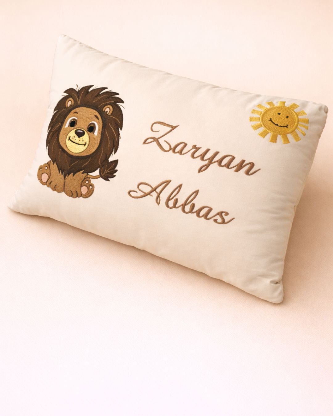 Lion Cushion, baby cushion, another view