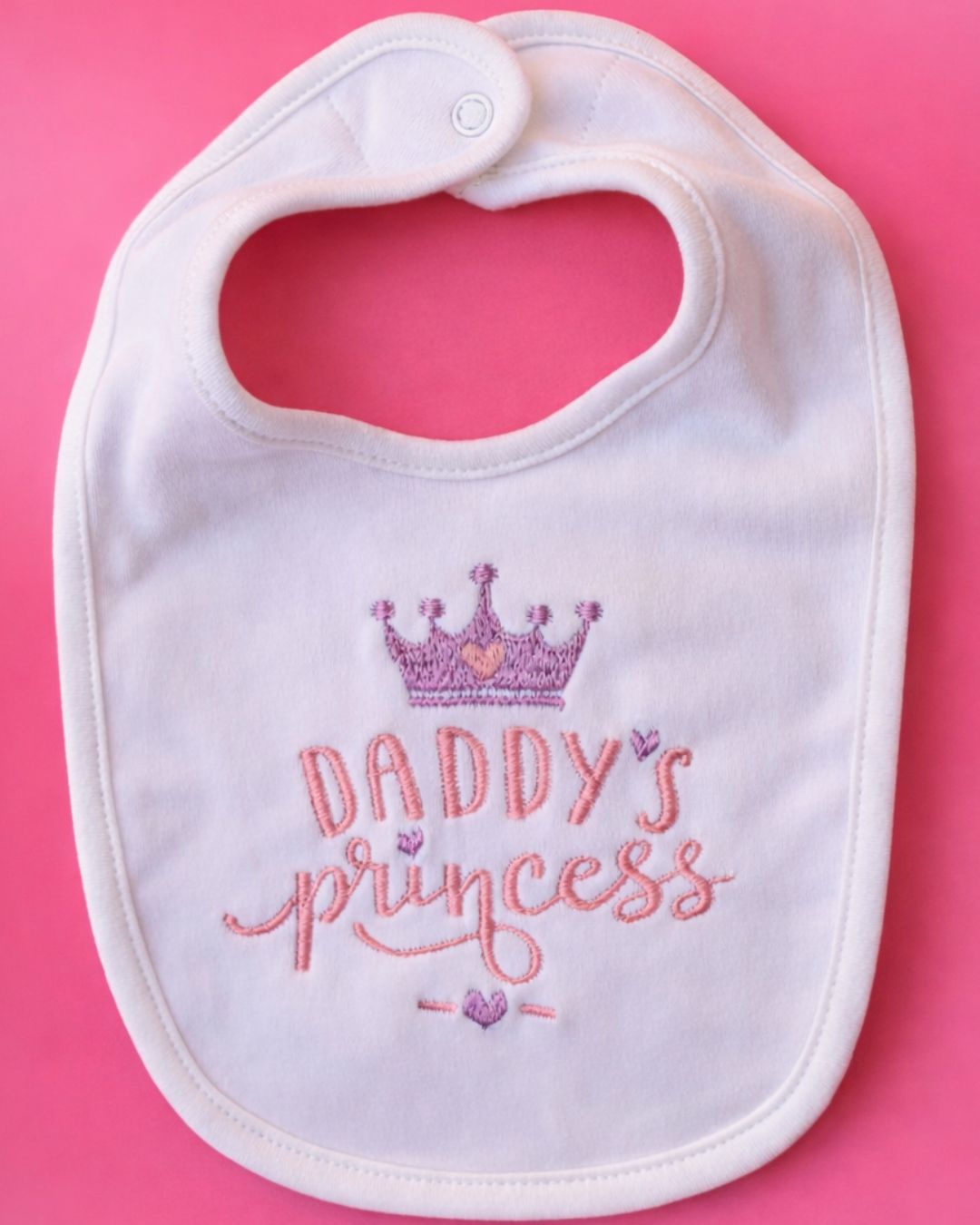 Daddy’s Princess Bib, baby bib, another view