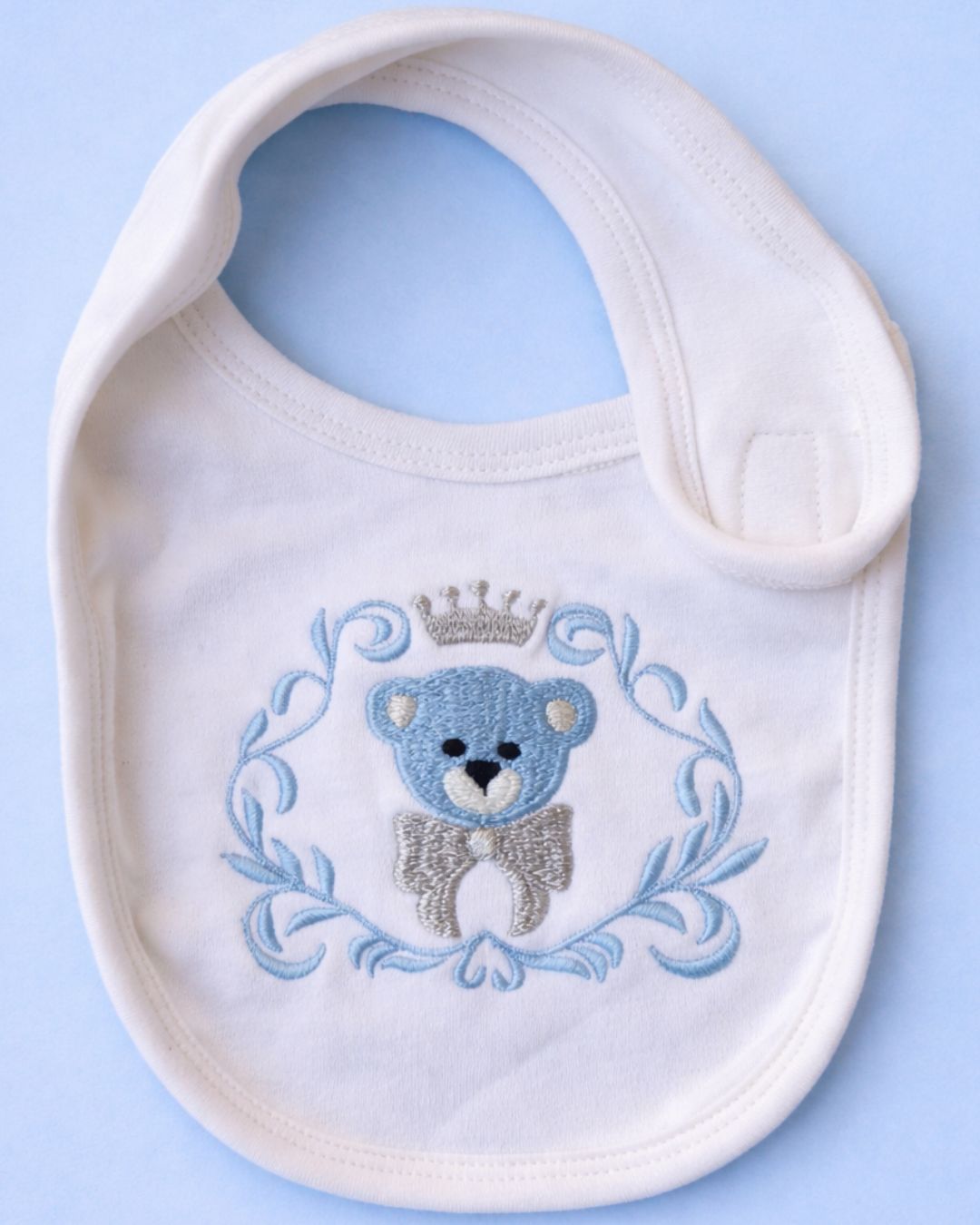 King Bear Bib, baby bib, another view