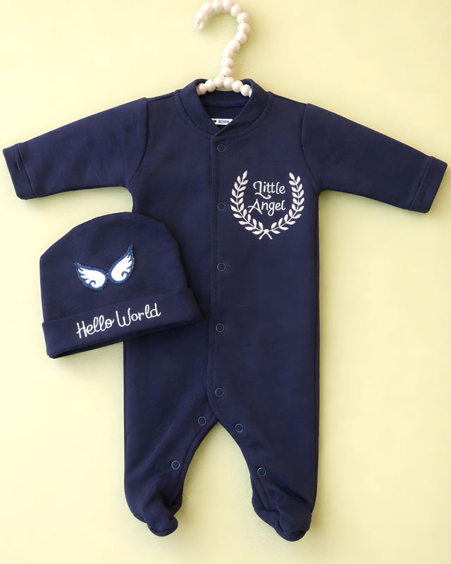 Winter Angel, 2 piece newborn set with name embroidery