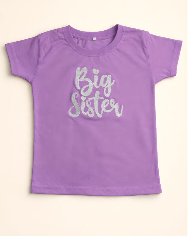 Big Sister, embroidered T-shirt with name embroidery