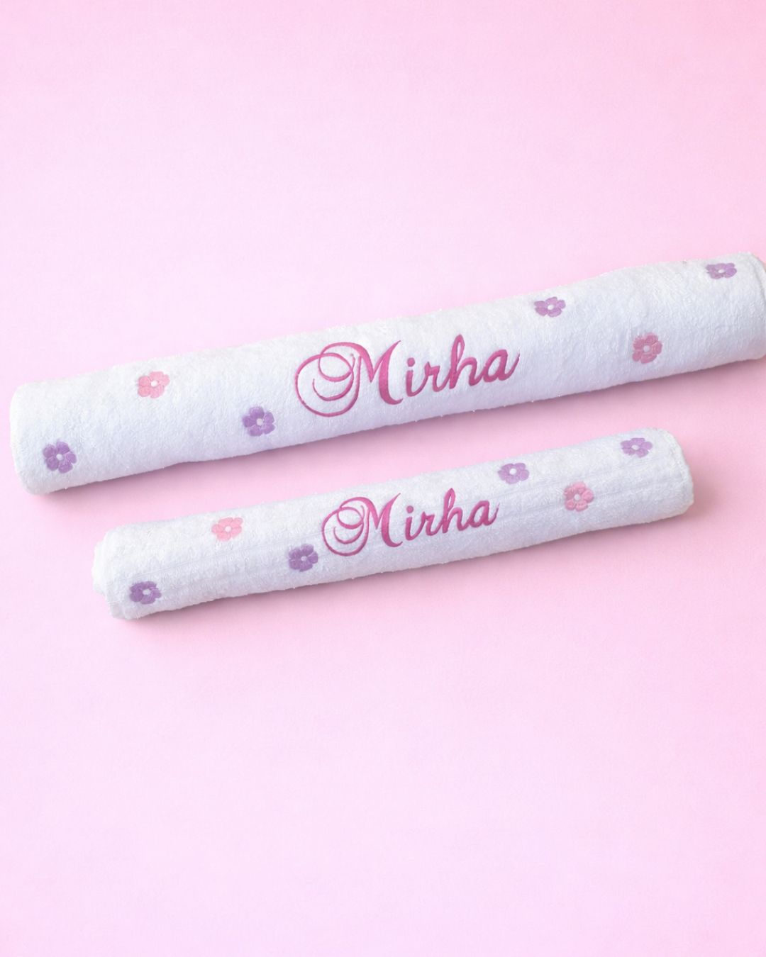 Signature Towel Pair, cotton towel set with name embroidery