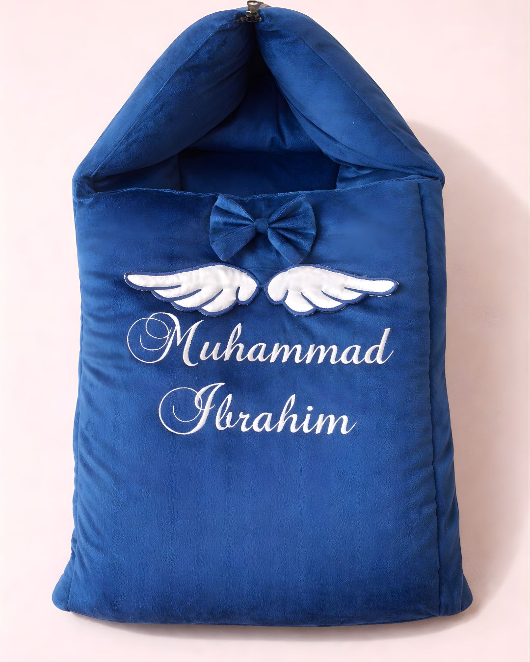 Velvet Summer Nest, velvet baby carry nest with name embroidery
