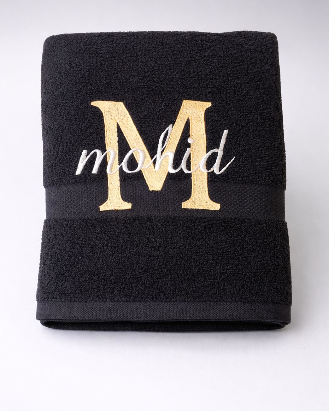 Signature Sign Towels, towel, 100 % cotton, 27 by 54 inches, Black option