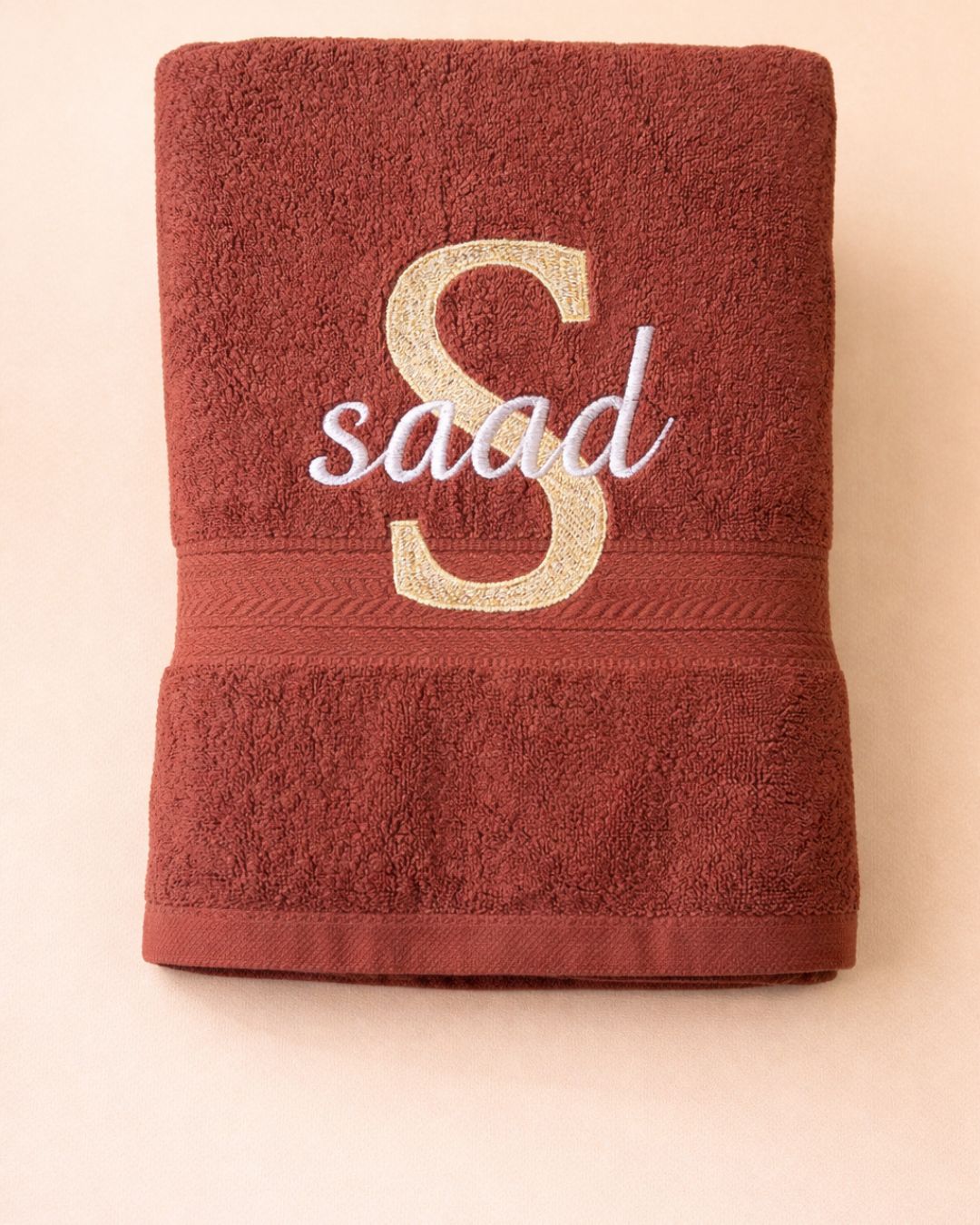 Signature Sign Towels, towel, 100 % cotton, 27 by 54 inches, Brown option
