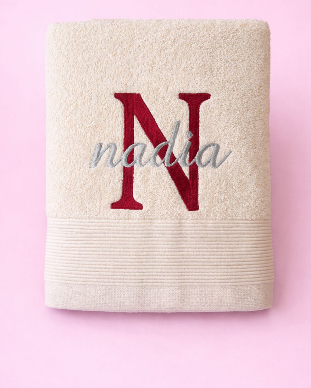 Signature Sign Towels, towel, 100 % cotton, 27 by 54 inches, Off-white option