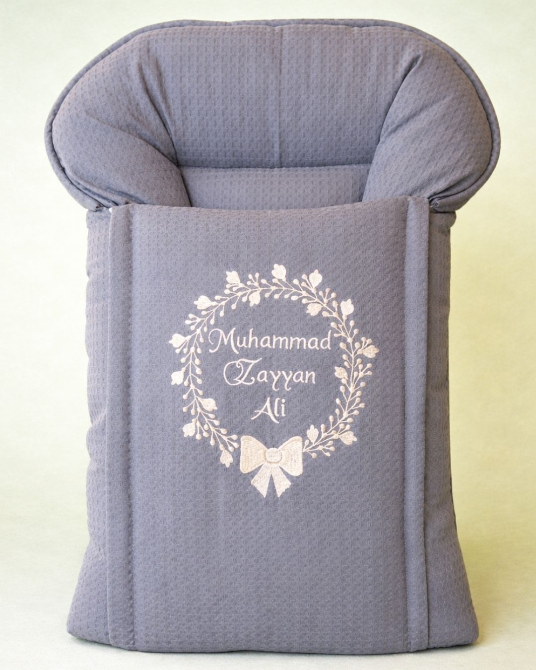 Waffle Nest, waffle cotton baby carry nest with name embroidery