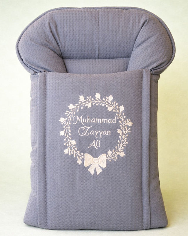 Waffle Nest, waffle cotton baby carry nest with name embroidery