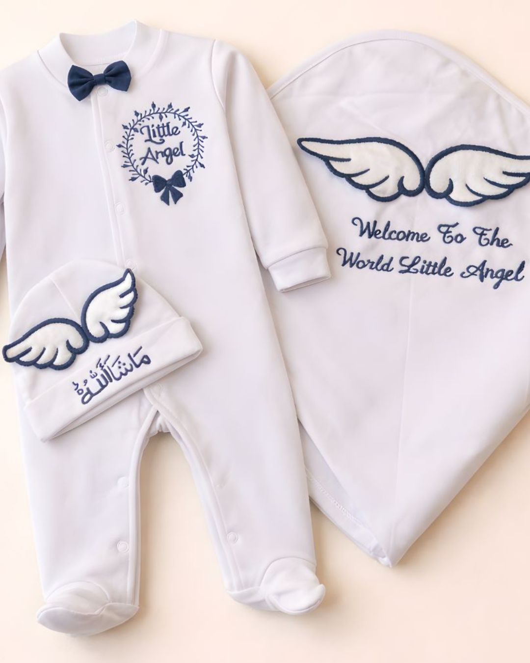 Little Angel Sheet Set, 3 piece newborn set, another view