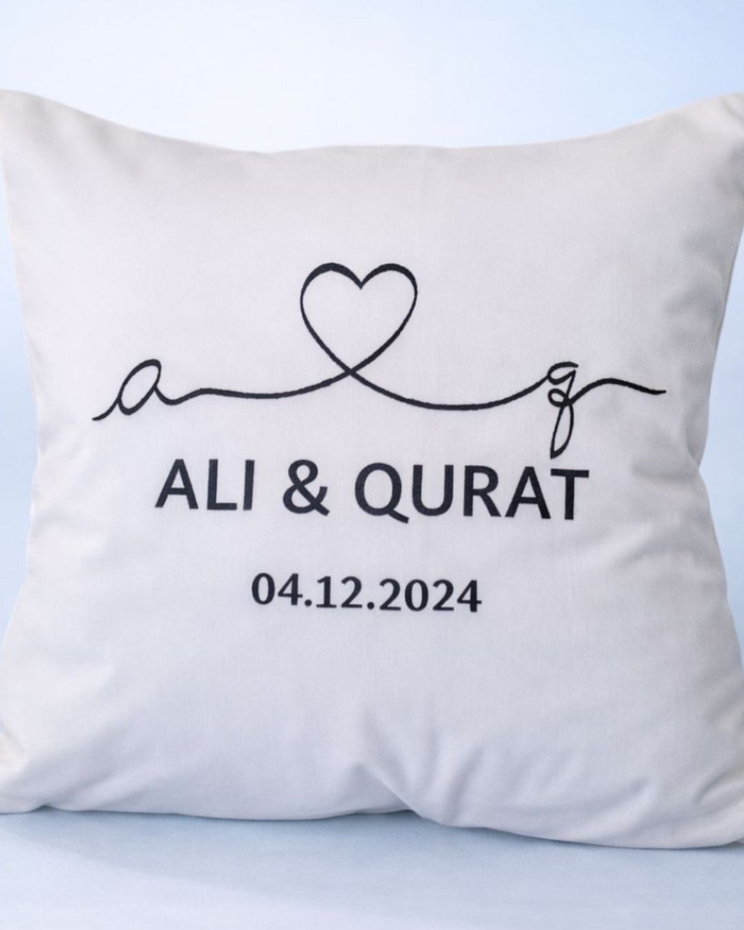 White Couple Cushion, couple cushion, another view