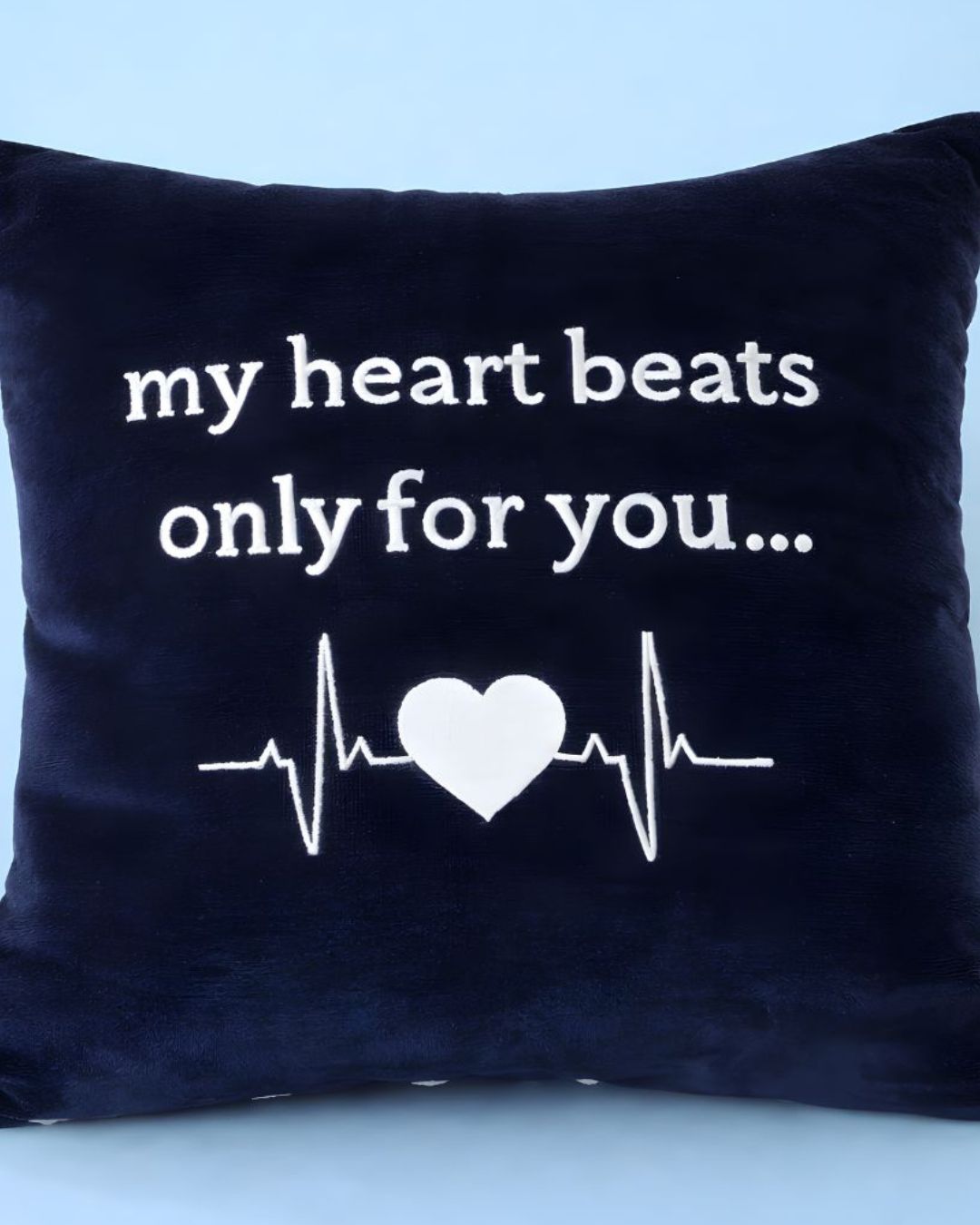 Heart Beat Love Cushion, couple cushion, another view