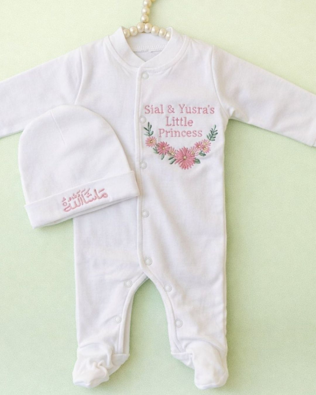 Floral Princess, 2 piece newborn set, another view