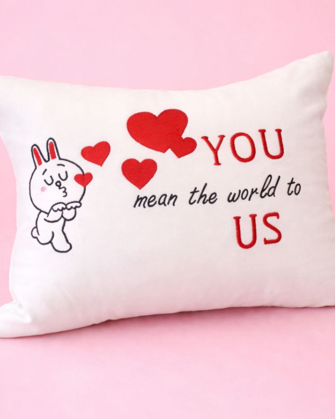 Mean The World Pillow, couple cushion, another view