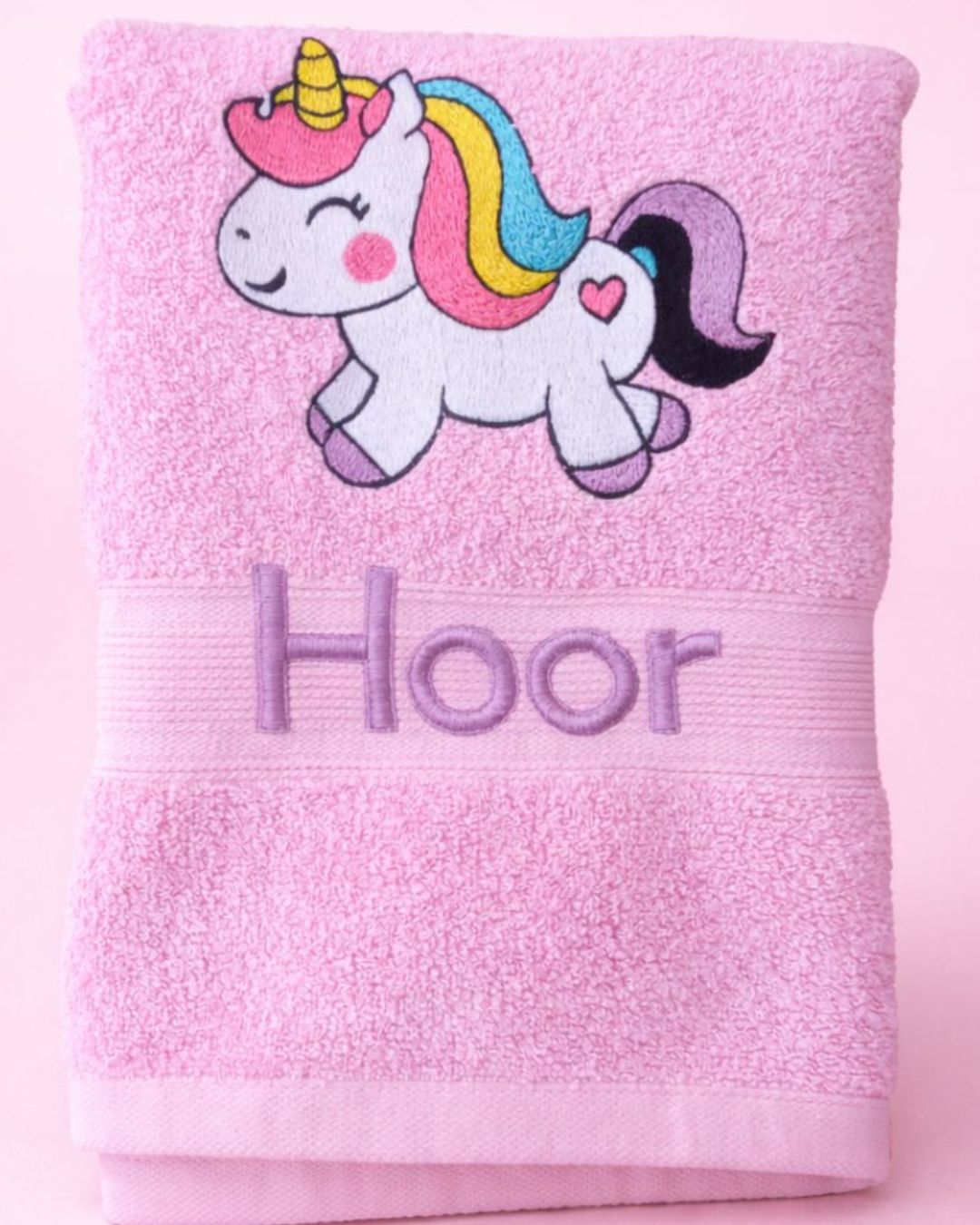 Unicorn Name Towel, kids towel, another view