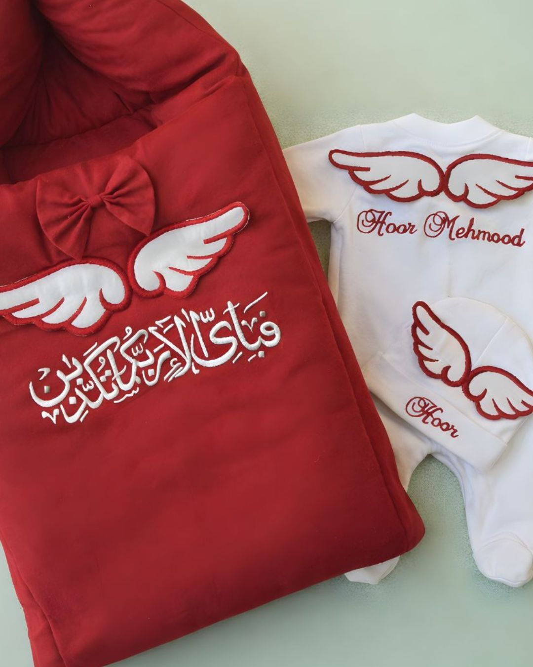 Ayat Angel Set, 3 piece newborn set, another view