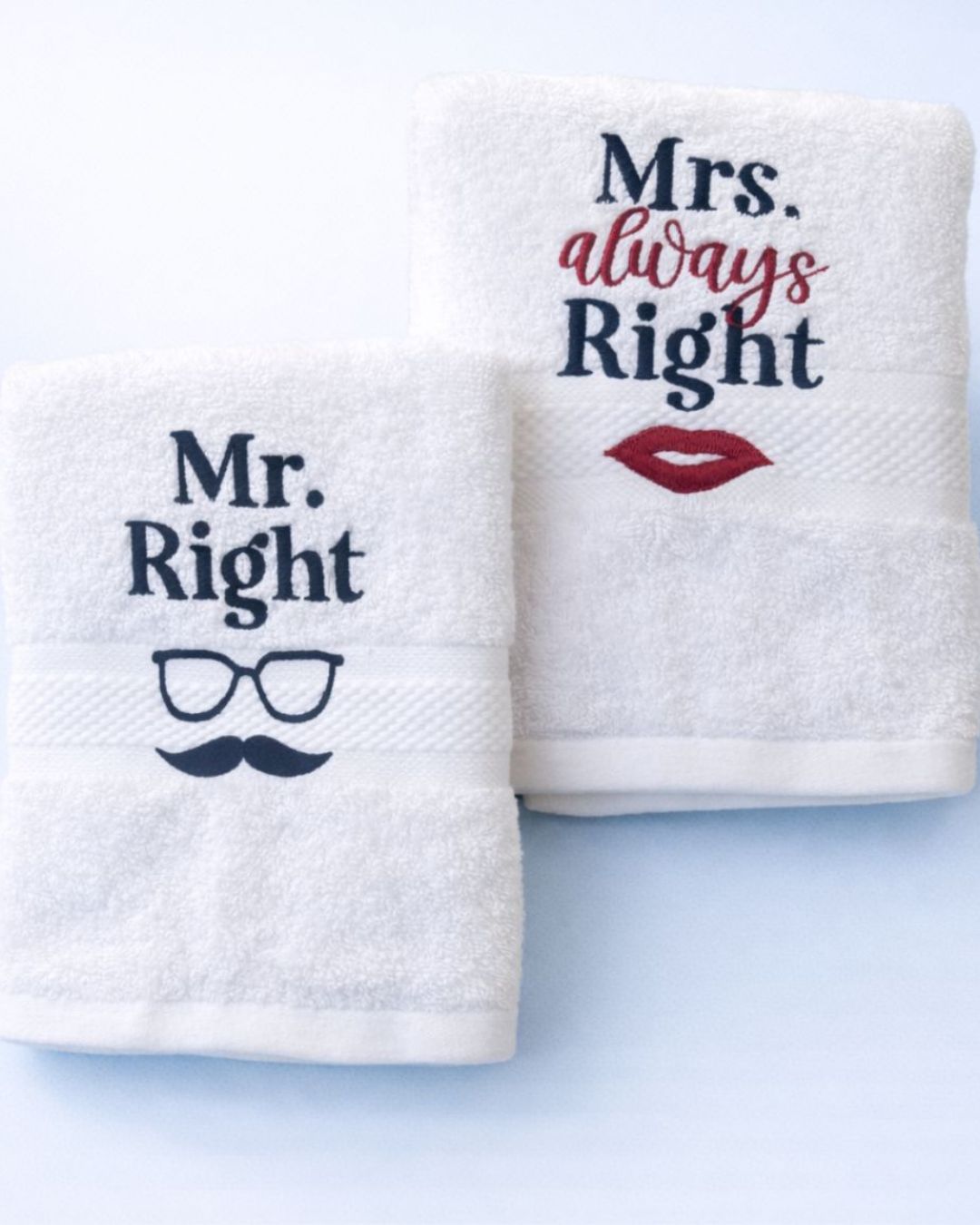 Mr Right Mrs Always Right, towel, another view