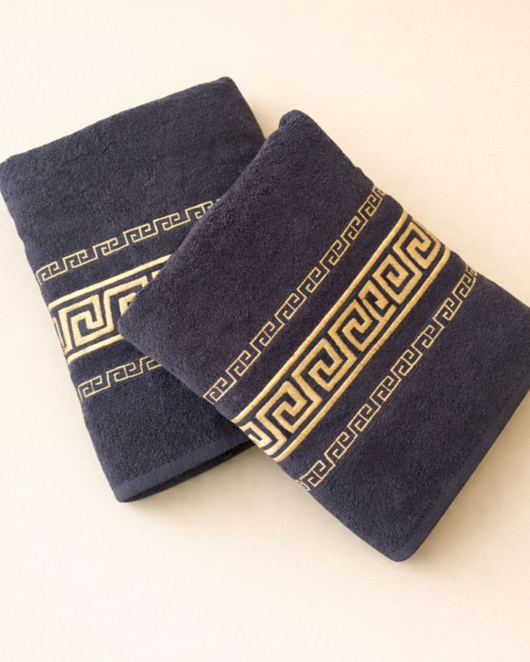 Greek Key Pair, towel set, another view