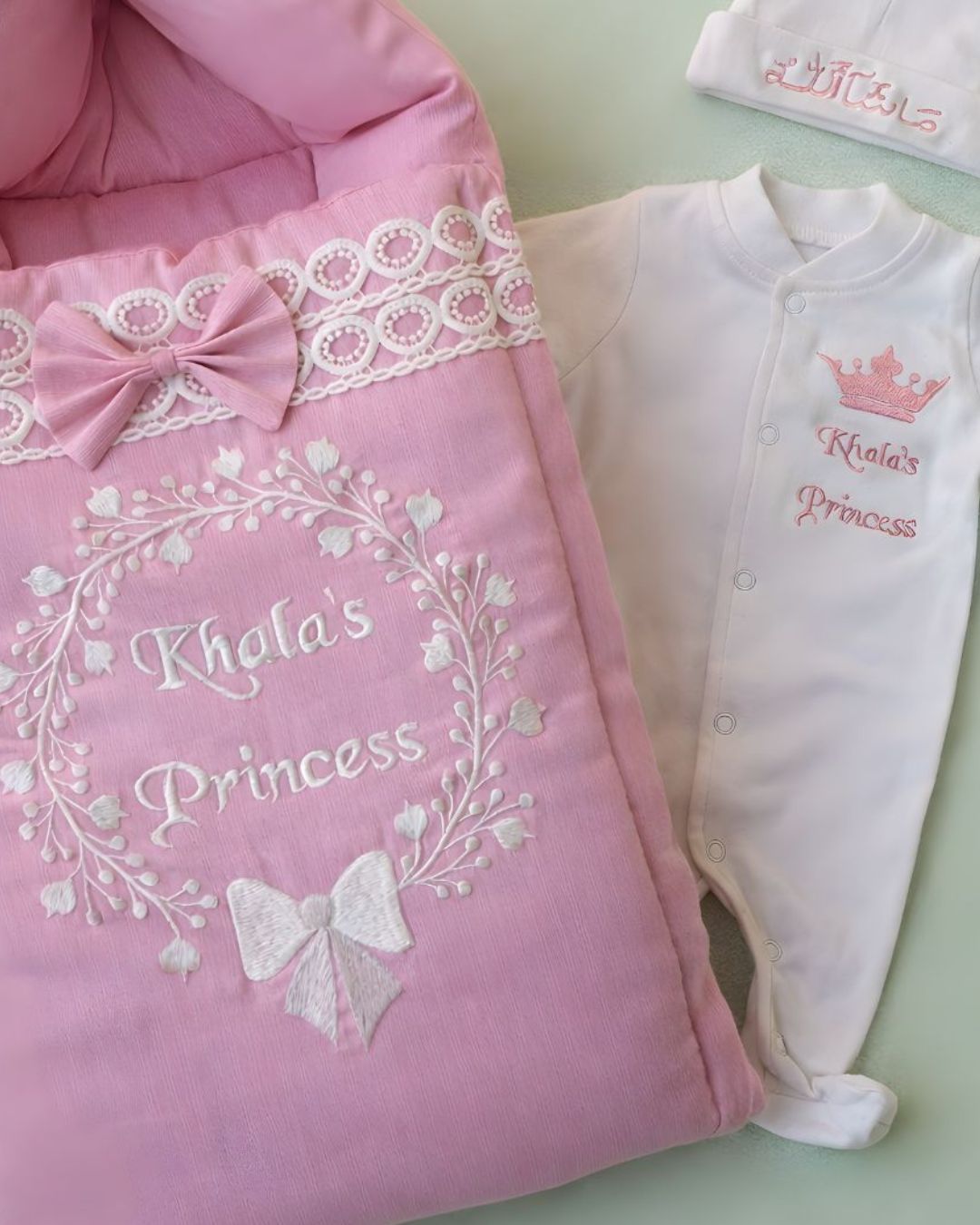 Khala’s Princess, 3 piece newborn set, another view