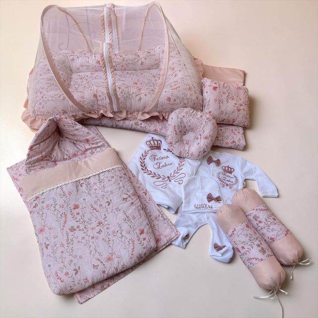 Princess Starter Set, baby crib set with name embroidery